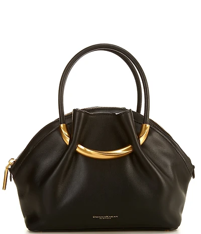 Donna Karan Oxford Crescent Handles Crossbody Satchel Bag