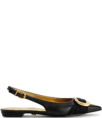 Donna Karan Perilynn Satin Ornament Slingback Flats