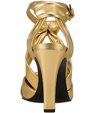 Donna Karan Phia Metallic Knotted Strappy Pumps
