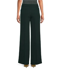 Donna Karan Polish Suiting Mid Rise Flat Front Wide Leg Pants