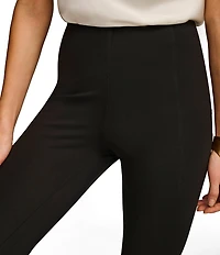 Donna Karan Ponte Mid Rise Pull-On Skinny Leg Ankle Pants