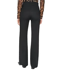 Donna Karan Ponte Flare Leg Studded Pull On Pants