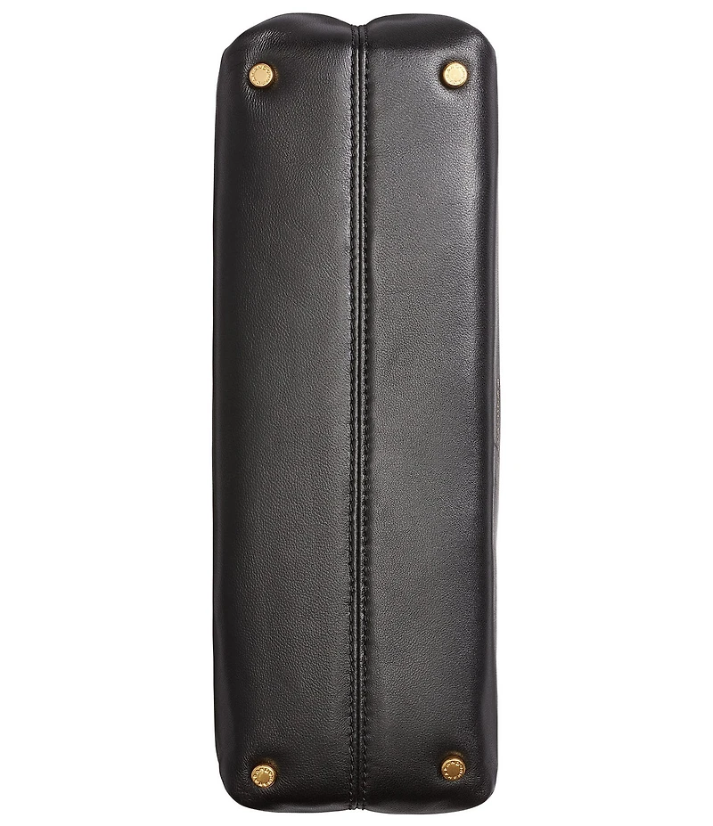 Donna Karan Poplin Leather Shoulder Bag