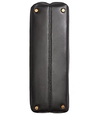 Donna Karan Poplin Leather Shoulder Bag