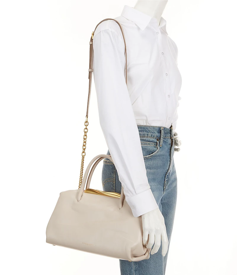 Donna Karan Poplin Small Satchel Handle Bag