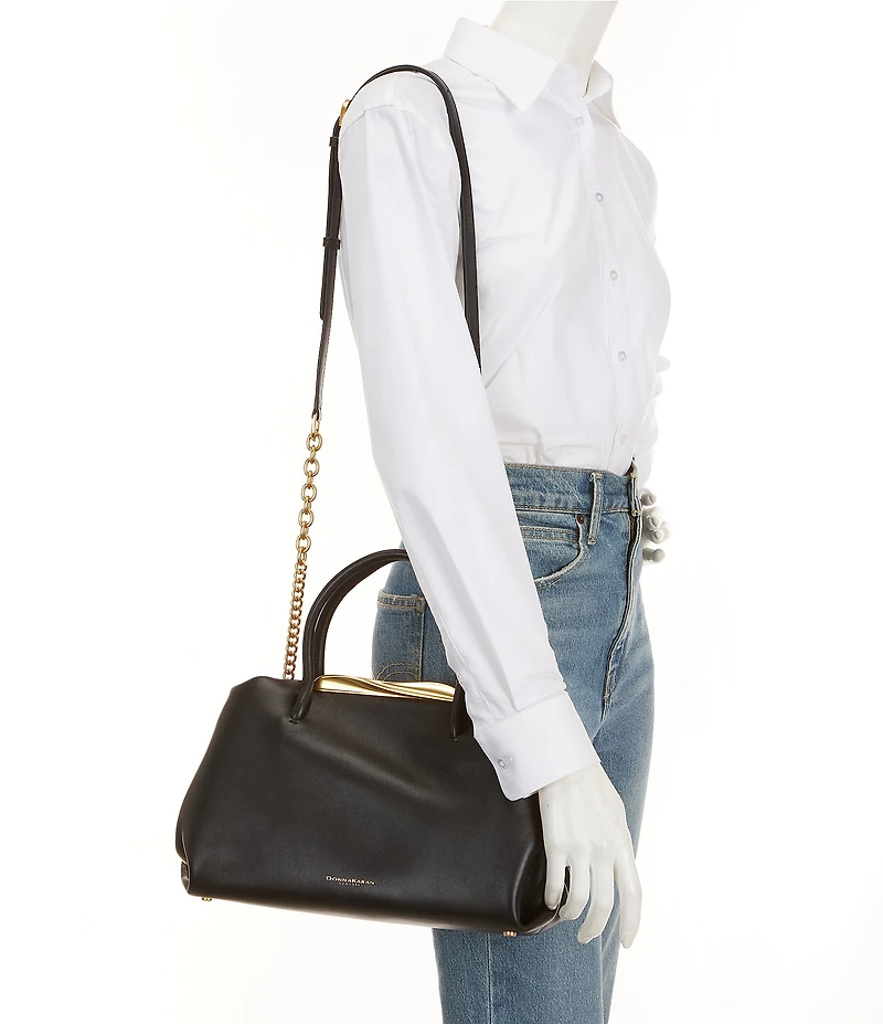 Donna Karan Poplin Small Satchel Handle Bag