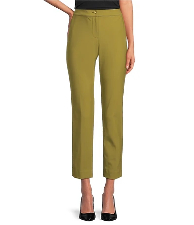 Donna Karan Precision Ponte Slim Leg Ankle Length Pants