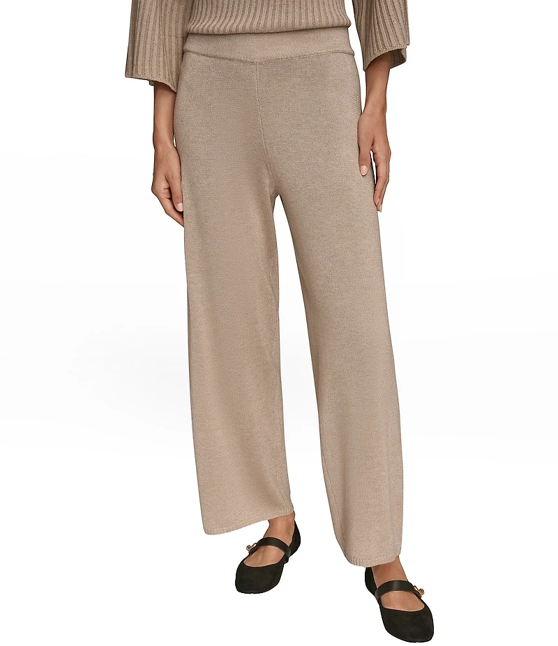 Donna Karan Pull-On Wide Leg Knit Pants