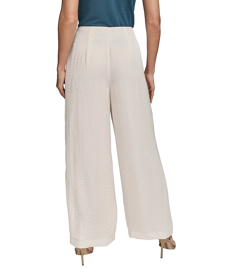 Donna Karan Ripple Pleat Front Wide Leg Pants