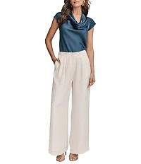 Donna Karan Ripple Pleat Front Wide Leg Pants