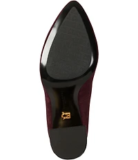 Donna Karan Romina Suede Block Heel Pumps