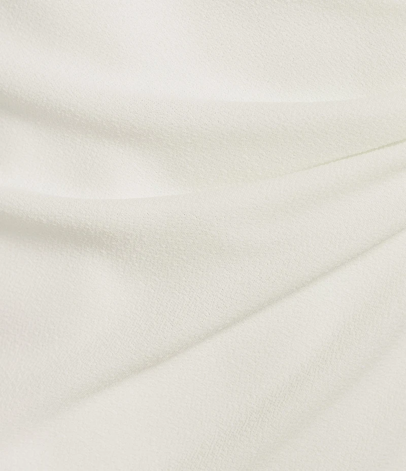 Donna Karan Round Neck Sleeveless Ruched Side Hardware Top