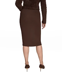Donna Karan Ruffled Buckle-Embellished Pencil Skirt