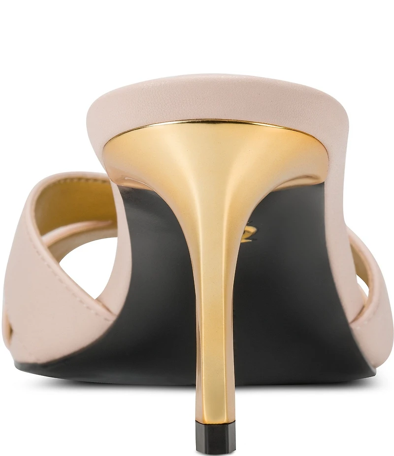 Donna Karan Samson Madallion Hardware Dress Slide Sandals