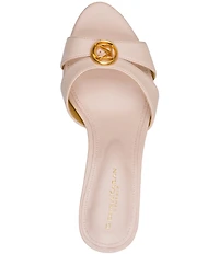 Donna Karan Samson Madallion Hardware Dress Slide Sandals
