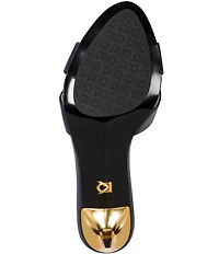 Donna Karan Samson Madallion Hardware Dress Slide Sandals