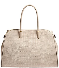 Donna Karan Satin Croc Suede Tote Bag