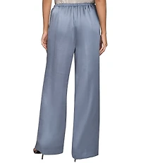 Donna Karan Satin Pull On Wide Leg Pants