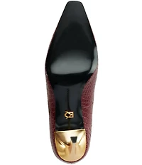 Donna Karan Savita Crocodile Embossed Stiletto Pumps