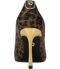 Donna Karan Savita Leopard Print Stiletto Pumps