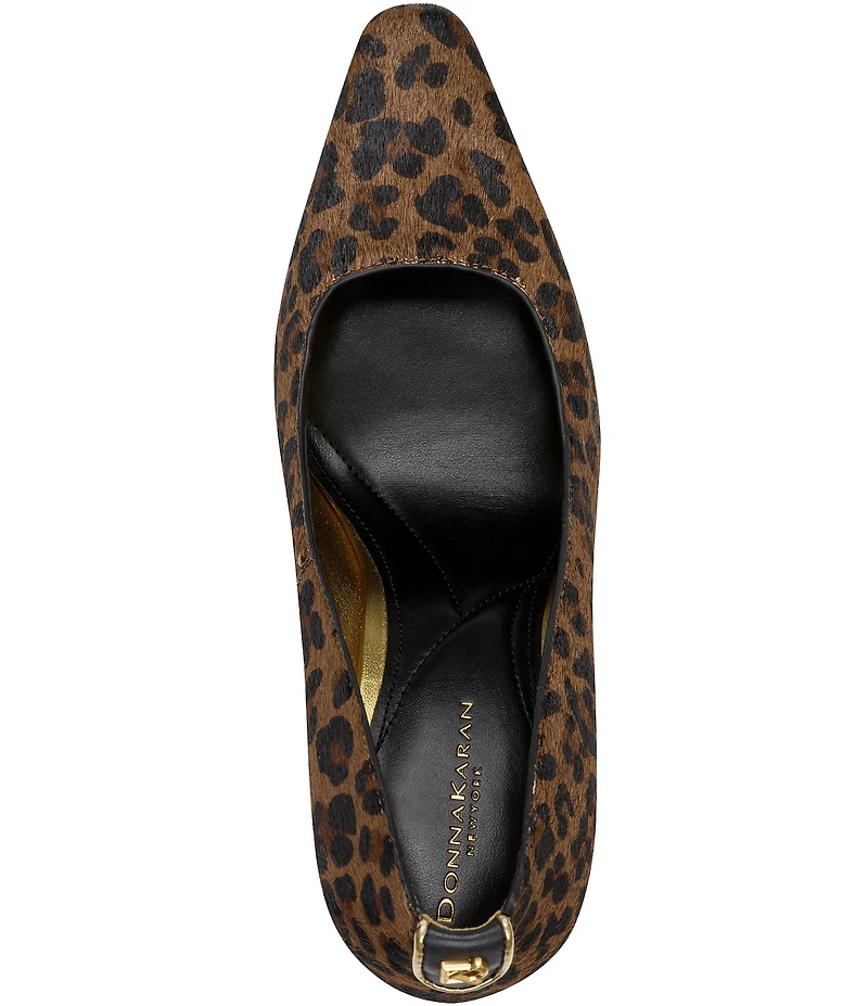 Donna Karan Savita Leopard Print Stiletto Pumps