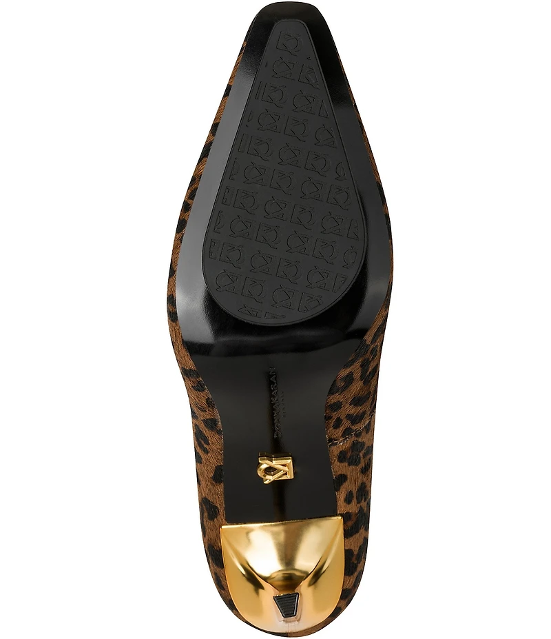 Donna Karan Savita Leopard Print Stiletto Pumps