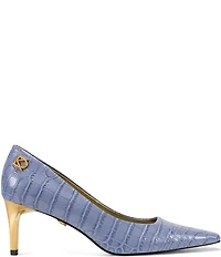 Donna Karan Savita Mid Croco Print Pumps