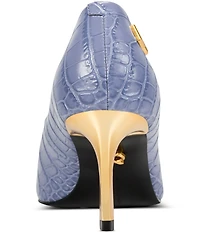 Donna Karan Savita Mid Croco Print Pumps