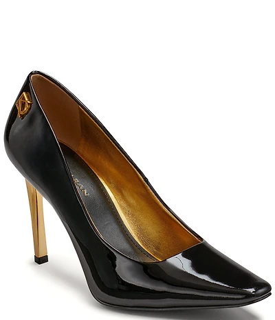 Donna Karan Savita Patent Leather Stiletto Dress Pumps