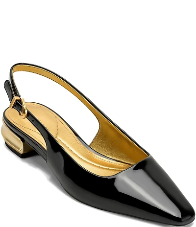 Donna Karan Savita Patent Slingback Pumps