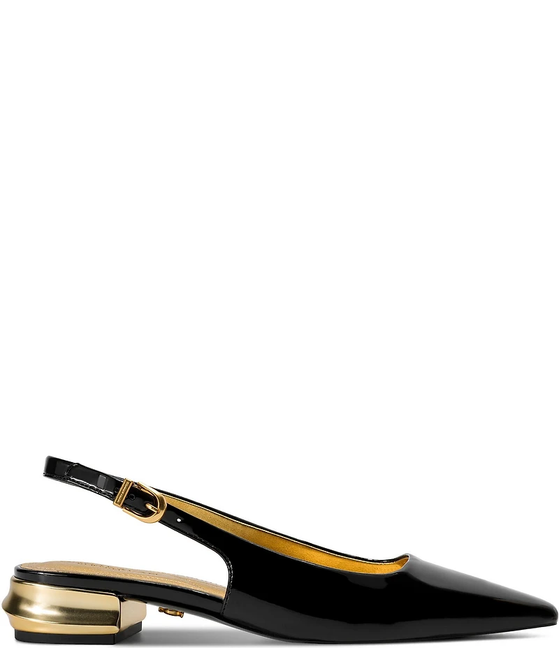 Donna Karan Savita Patent Slingback Pumps