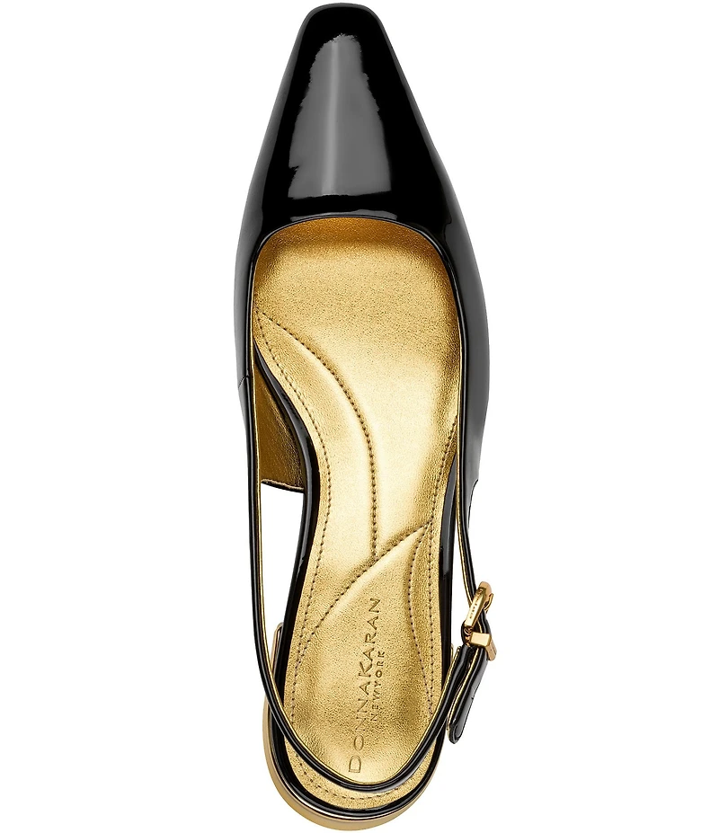 Donna Karan Savita Patent Slingback Pumps