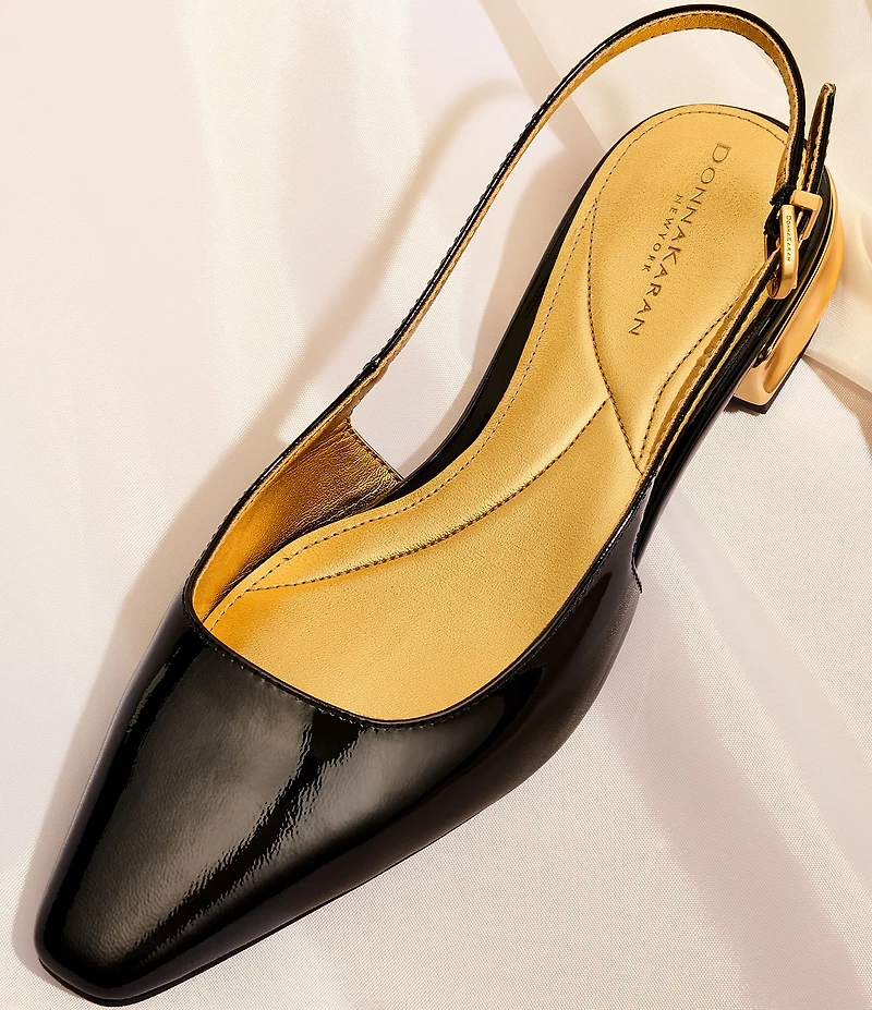 Donna Karan Savita Patent Slingback Pumps