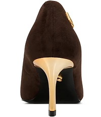 Donna Karan Savita Suede Kitten Heel Pumps