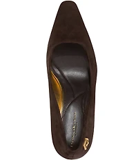 Donna Karan Savita Suede Kitten Heel Pumps