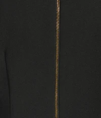 Donna Karan Scuba Crepe Ruffle Faux Wrap Dress