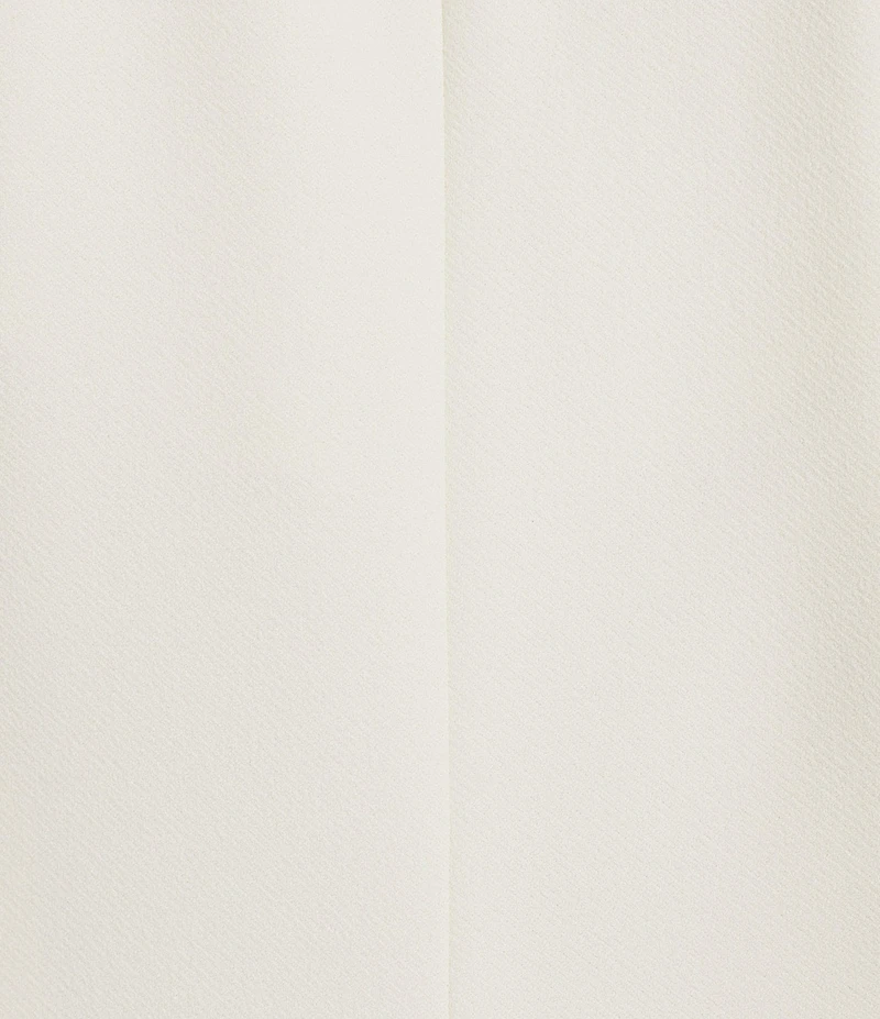 Donna Karan Scuba Crepe Twill And Satin Long Sleeve Notched Collar Button Front Dress