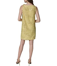 Donna Karan Sequin Detail Sleeveless Dress