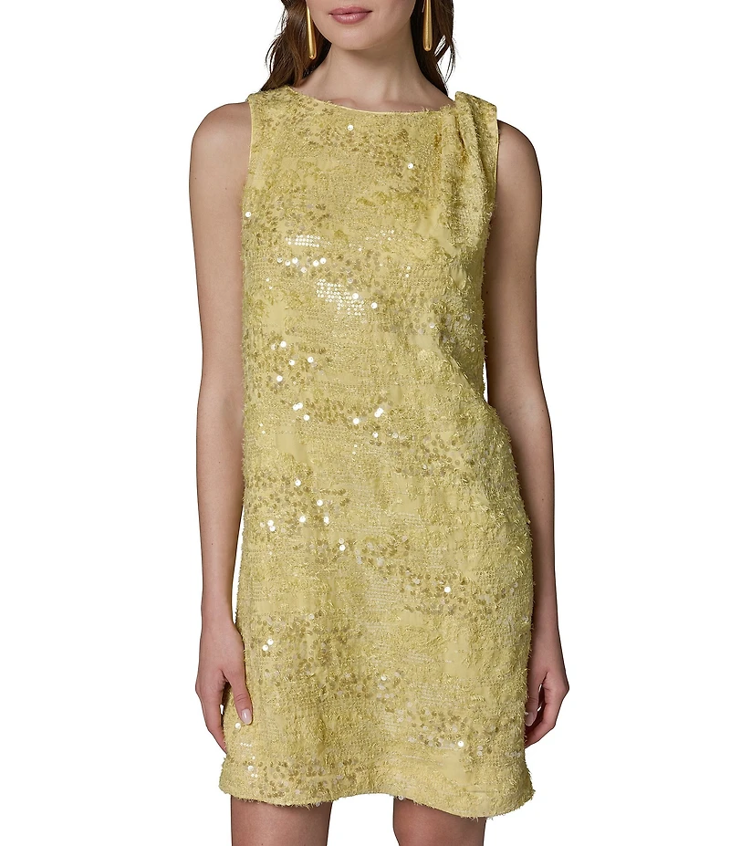 Donna Karan Sequin Detail Sleeveless Dress