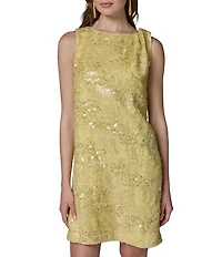 Donna Karan Sequin Detail Sleeveless Dress