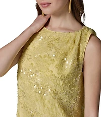 Donna Karan Sequin Detail Sleeveless Dress