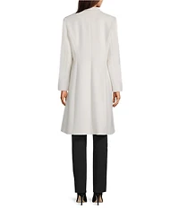 DKNY by Donna Karan Shawl Collar One Button Wool Blend Coat