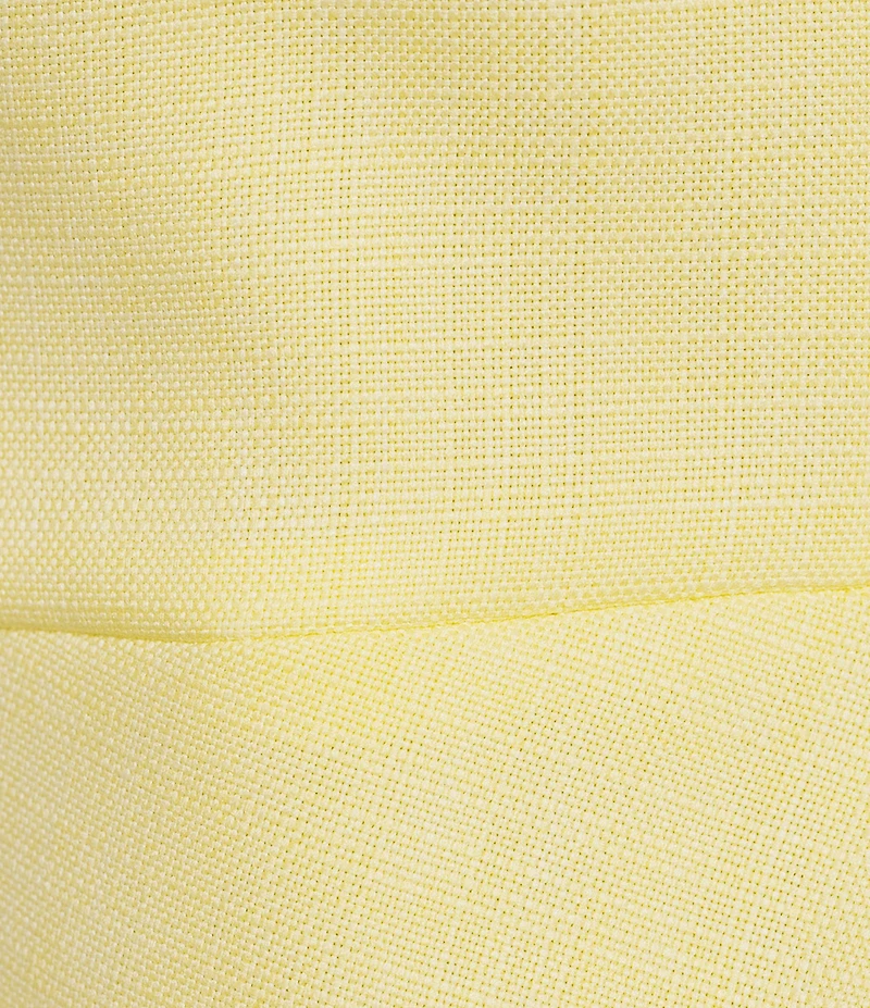 Donna Karan Sleeveless Square Neck Gathered Waist Tencel Dress