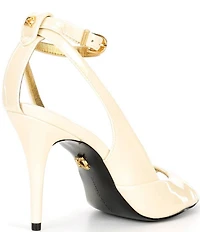 Donna Karan Somerset Patent Leather Ankle Strap Sandals