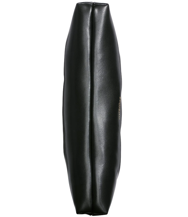 Donna Karan Southold Slouchy Drawstring Leather Shoulder Clutch Bag