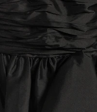 Donna Karan Square Neck Sleeveless Taffeta Bow Ball Gown