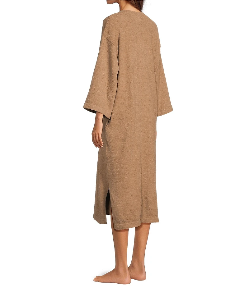 DKNY by Donna Karan Sweater Knit 3/4 Sleeves V-Neck Caftan