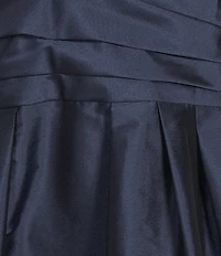 Donna Karan Taffeta Halter Neck Sleeveless A-Line Midi Gown