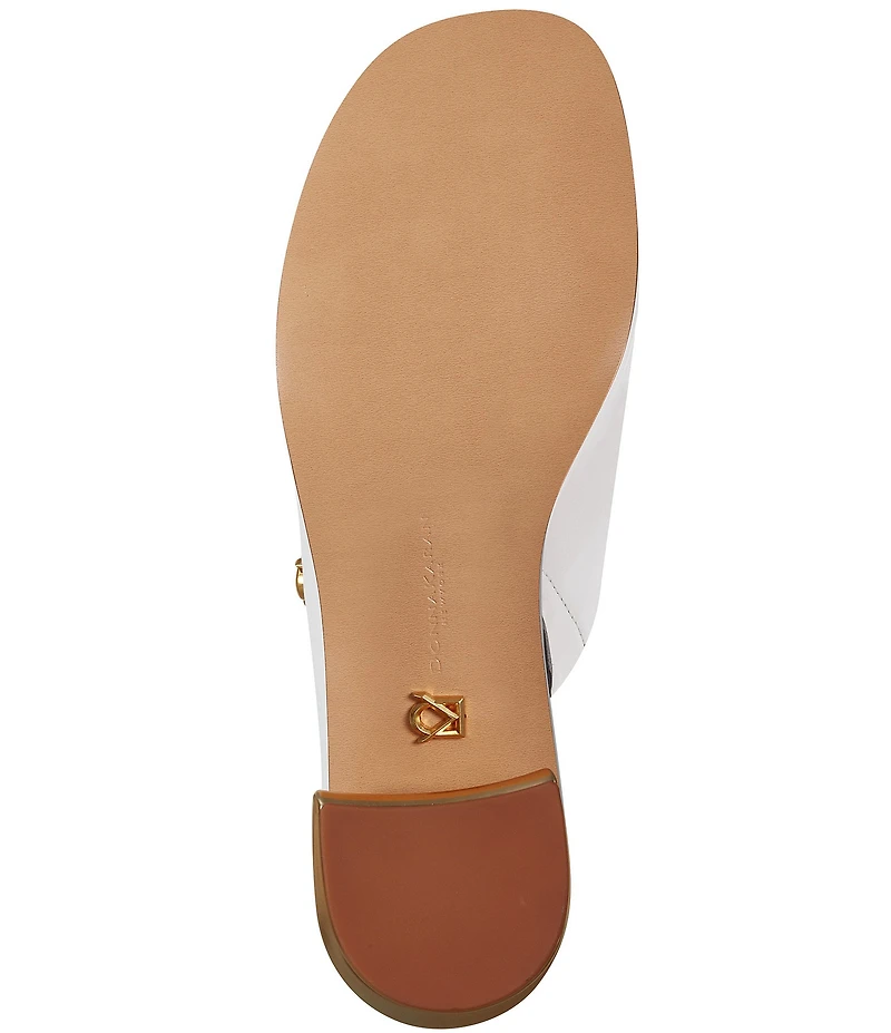 Donna Karan Tinley Leather Slide Sandals