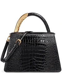 Donna Karan Tulle Patent Croco Satchel Bag